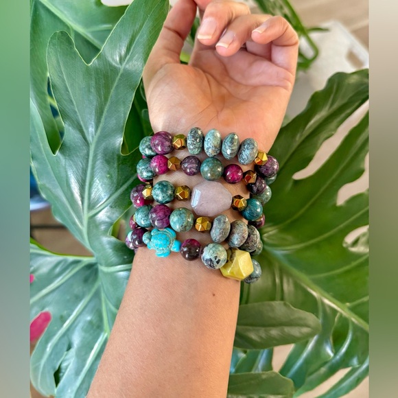 Hematite & Jasper bracelet (one) - Picture 6 of 7